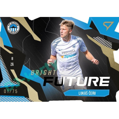 2023/24 Sportzoo Fortuna Liga 1. série #BF-4 Lukáš Červ Bright Future Die Cut Limited xx/75
