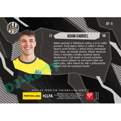 2023/24 Sportzoo Fortuna Liga 1. série #BF-5 Adam Gabriel Bright Future Limited 1of130