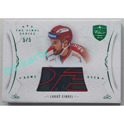 2021/22 OFS The Final Series Lukáš Cingel #STI-CIL 5/5 Game Used Stick Emerald