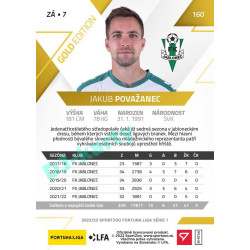 2022/23 Sportzoo Fortuna Liga 1. série #160 Jakub Považanec Gold xx/99