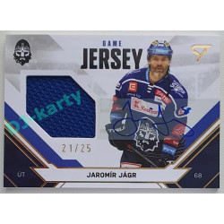 2021/22 Sportzoo TIPSPORT ELH Jaromír Jágr #JS-JJ 21/25 Game Jersey Signature