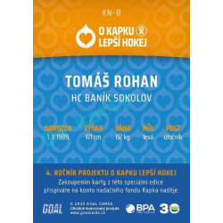 2022/23 Goal cards Chance Liga O kapku lepší hokej #KN-08 Tomáš Rohan