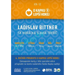 2022/23 Goal cards Chance Liga O kapku lepší hokej #KN-12 Ladislav Bittner