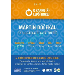 2022/23 Goal cards Chance Liga O kapku lepší hokej #KN-13 Martin Dočekal