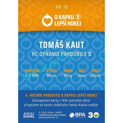 2022/23 Goal cards Chance Liga O kapku lepší hokej #KN-18 Tomáš Kaut