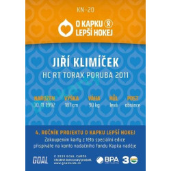 2022/23 Goal cards Chance Liga O kapku lepší hokej #KN-20 Jiří Klimíček