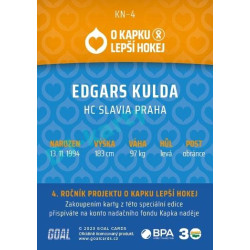 2022/23 Goal cards Chance Liga O kapku lepší hokej #KN-04 Edgars Kulda