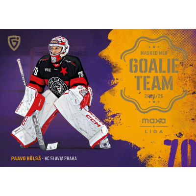 2024/25 Goal Cards Maxa liga 1. série #GT-20 Paavo Hölsä Goalie Team
