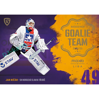 2024/25 Goal Cards Maxa liga 1. série #GT-25 Jan Mičán Goalie Team