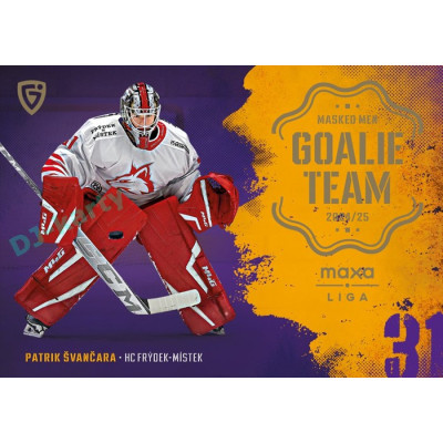2024/25 Goal Cards Maxa liga 1. série #GT-03 Patrik Švančara Goalie Team