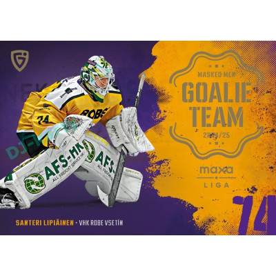 2024/25 Goal Cards Maxa liga 1. série #GT-28 Santeri Lipiainen Goalie Team