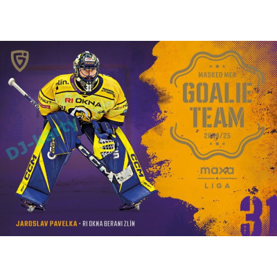 2024/25 Goal Cards Maxa liga 1. série #GT-29 Jaroslav Pavelka Goalie Team