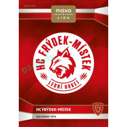 2024/25 Goal Cards Maxa liga 1. série #C-13 HC Frýdek-Místek Club Logo