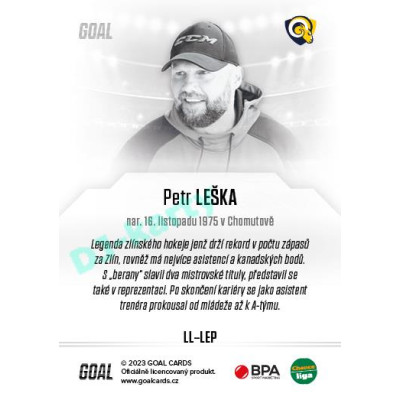 2023/24 Goal cards Chance Liga 1. série #LL-LEP Petr Leška Legends