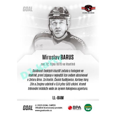 2023/24 Goal cards Chance Liga 1. série #LL-BAM Miroslav Barus Legends