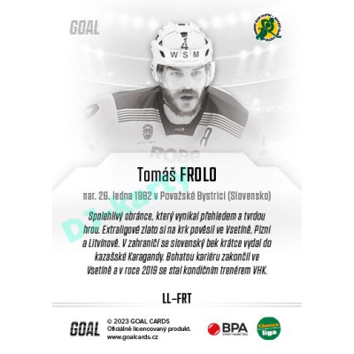 2023/24 Goal cards Chance Liga 1. série #LL-FRT Tomáš Frolo Legends