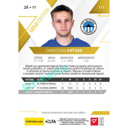 2022/23 Sportzoo Fortuna Liga 1. série #111 Christian Frýdek Gold xx/99