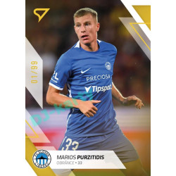 2022/23 Sportzoo Fortuna Liga 1. série #107 Marios Purzitidis Gold xx/99