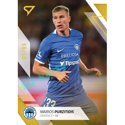 2022/23 Sportzoo Fortuna Liga 1. série #107 Marios Purzitidis Gold xx/99