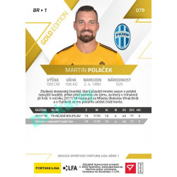 2022/23 Sportzoo Fortuna Liga 1. série #079 Martin Polaček Gold xx/99