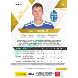 2022/23 Sportzoo Fortuna Liga 1. série #080 Ondřej Karafiát Gold xx/99