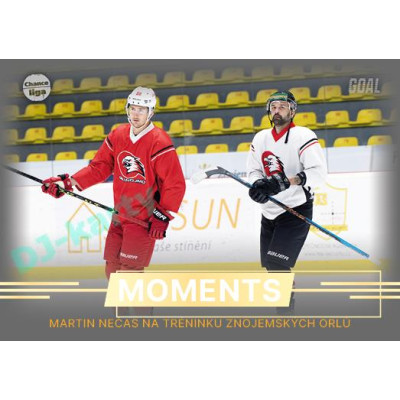 2023/24 Goal cards Chance Liga 2. série #MOM-07 Martin Nečas na tréninku Znojemských Orlů Moments