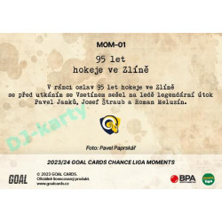 2023/24 Goal cards Chance Liga 2. série #MOM-01 Pavel Janků/Josef Štraub/Roman Meluzín Moments