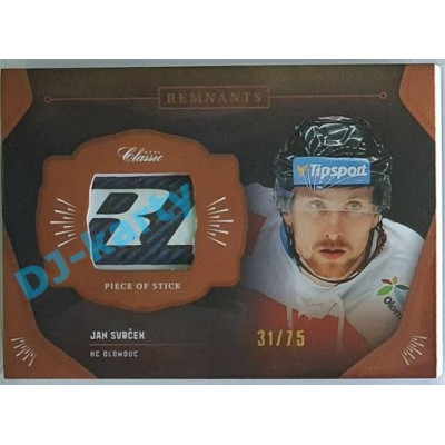 2020/21 OFS 1. série Jan Svrček #RPS-JSV 31/75 Game Used Remnants