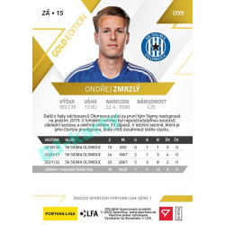 2022/23 Sportzoo Fortuna Liga 1. série #099 Ondřej Zmrzlý Gold xx/99