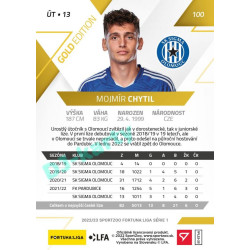 2022/23 Sportzoo Fortuna Liga 1. série #100 Mojmír Chytil Gold xx/99