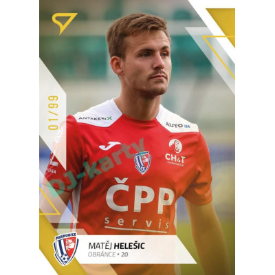 2022/23 Sportzoo Fortuna Liga 1. série #128 Matěj Helešic Gold xx/99