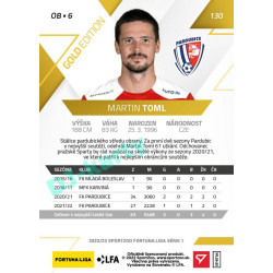 2022/23 Sportzoo Fortuna Liga 1. série #130 Martin Toml Gold xx/99