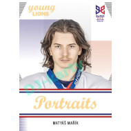 2023/24 Legendary Cards Hlinka Gretzky Cup Young Lions #P-01 Matyáš Mařík Portréty