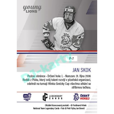 2023/24 Legendary Cards Hlinka Gretzky Cup Young Lions #P-07 Jan Skok Portréty