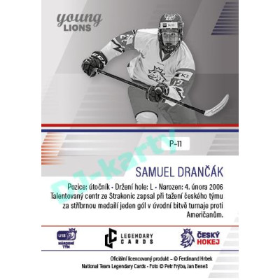 2023/24 Legendary Cards Hlinka Gretzky Cup Young Lions #P-11 Samuel Drančák Portréty