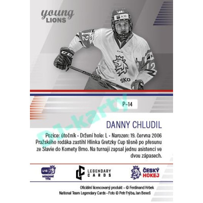 2023/24 Legendary Cards Hlinka Gretzky Cup Young Lions #P-14 Danny Chludil Portréty