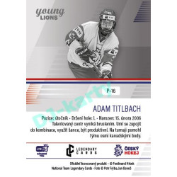 2023/24 Legendary Cards Hlinka Gretzky Cup Young Lions #P-16 Adam Titlbach Portréty