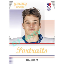 2023/24 Legendary Cards Hlinka Gretzky Cup Young Lions #P-17 Oskar Lisler Portréty