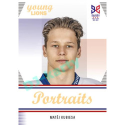 2023/24 Legendary Cards Hlinka Gretzky Cup Young Lions #P-18 Matěj Kubiesa Portréty