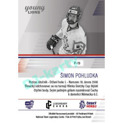 2023/24 Legendary Cards Hlinka Gretzky Cup Young Lions #P-19 Šimon Pohludka Portréty