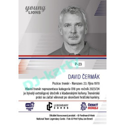 2023/24 Legendary Cards Hlinka Gretzky Cup Young Lions #P-23 David Čermák Portréty