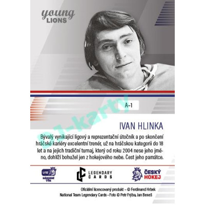 2023/24 Legendary Cards Hlinka Gretzky Cup Young Lions #A-1 Ivan Hlinka Ambassadors