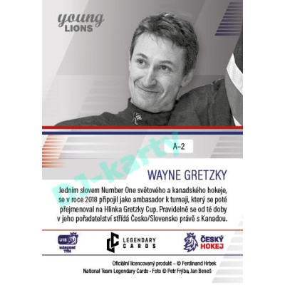 2023/24 Legendary Cards Hlinka Gretzky Cup Young Lions #A-2 Wayne Gretzky Ambassadors