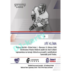 2023/24 Legendary Cards Hlinka Gretzky Cup Young Lions #10 Jiří Klíma
