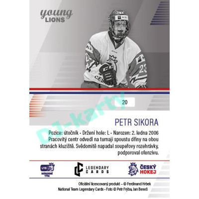 2023/24 Legendary Cards Hlinka Gretzky Cup Young Lions #20 Petr Sikora