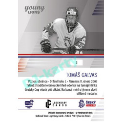 2023/24 Legendary Cards Hlinka Gretzky Cup Young Lions #03 Tomáš Galvas
