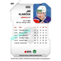 2023/24 Goal cards Chance Liga 2. série #261 Jiří Klimíček