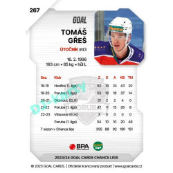 2023/24 Goal cards Chance Liga 2. série #267 Tomáš Gřeš