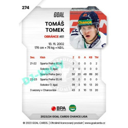 2023/24 Goal cards Chance Liga 2. série #274 Tomáš Tomek