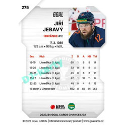2023/24 Goal cards Chance Liga 2. série #275 Jiří Jebavý